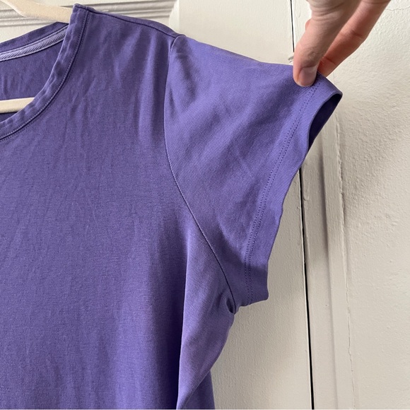 Vintage Y2K 90s Land’s End purple cotton short sleeve tee T-shirt M large - Picture 5 of 7